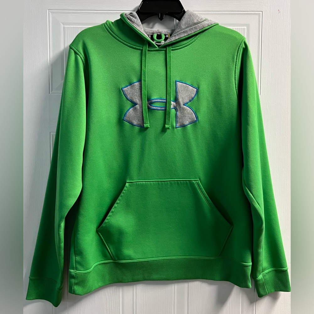Under Armour Green and Gray Hoodie